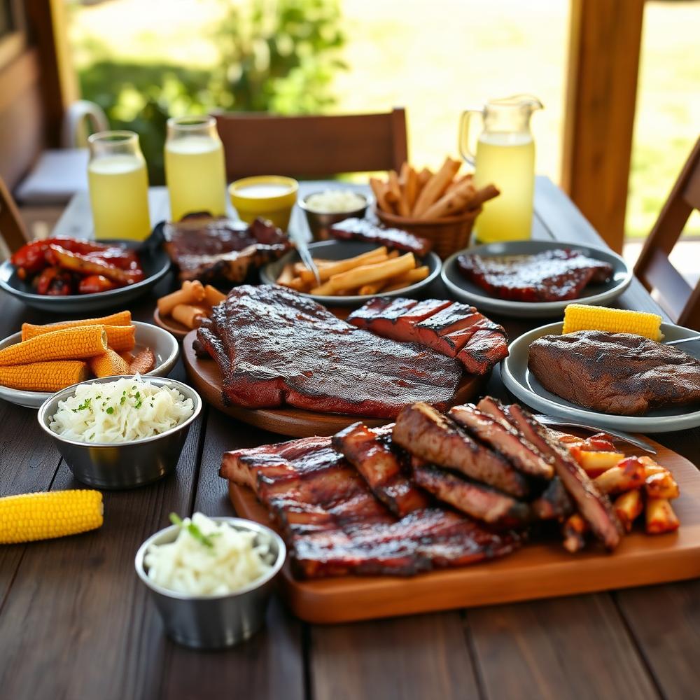Buffet spread on a dressed table